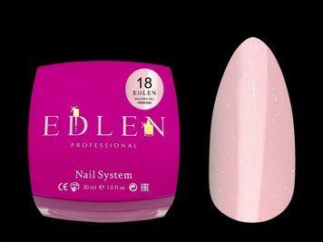 Гель для нарощування Edlen Builder gel Princess No18, 30 мл (молочно-персиковий із шимером) 25515 фото