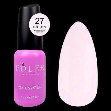 Рідкий акрил-гель Edlen Water Acrygel Bouquet No27, 9 мл (рожево-молочний) 25348 фото