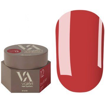 Гель для нарощування Valeri Builder Gel, 15 мл №12 (червоний) NVBG-012 фото