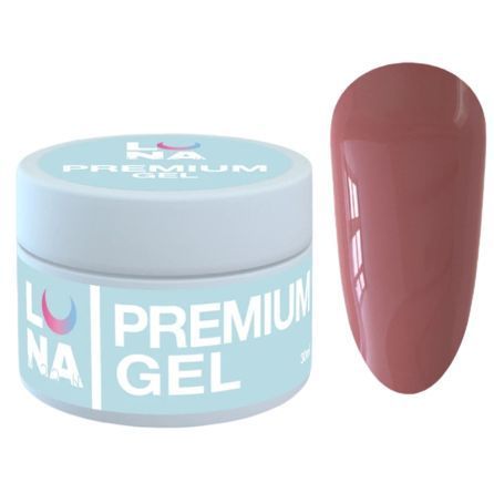 Гель для нарощування нігтів Luna Gel Premium №13, 30 мл (кавово-червоний) 323-2592-30 фото