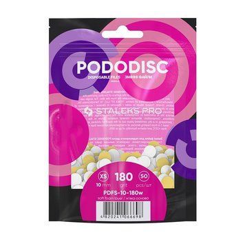 Змінні файли на м'якій основі для манікюрного диска PODODISC STALEKS PRO XS 180 грит PDFS-10-180w фото