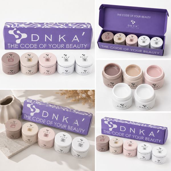 Набор гелей для наращивания ногтей DNKa' Builder Gel, 5 шт по 30 мл 26328 фото