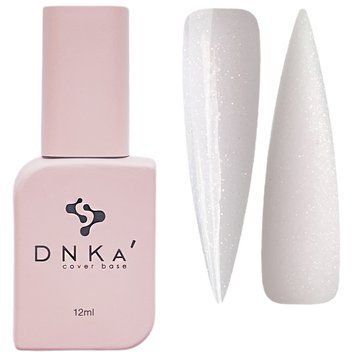 Камуфлююча кольорова база DNKa Cover Base, 12 мл №0042 Sparkling молочно-рожевий з блискітками опал DNKA0042 фото