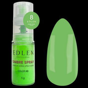 Спрей для ефекту омбре Edlen Ombre Spray Color No8, 5 г (салатовий) 24754 фото